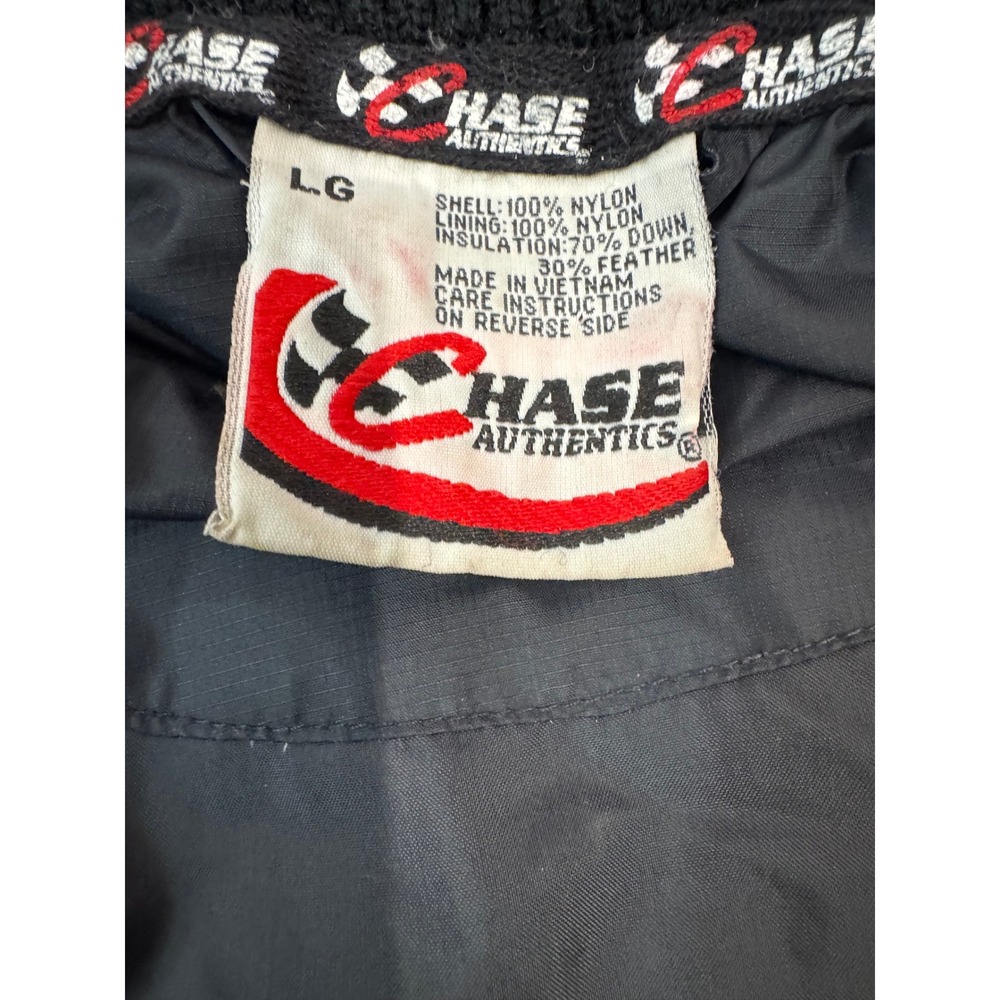 Vintage Chase Authentics Dale Earnhardt Jr #8 Down Puffer Jacket Black LG NASCAR - Picture 3 of 13